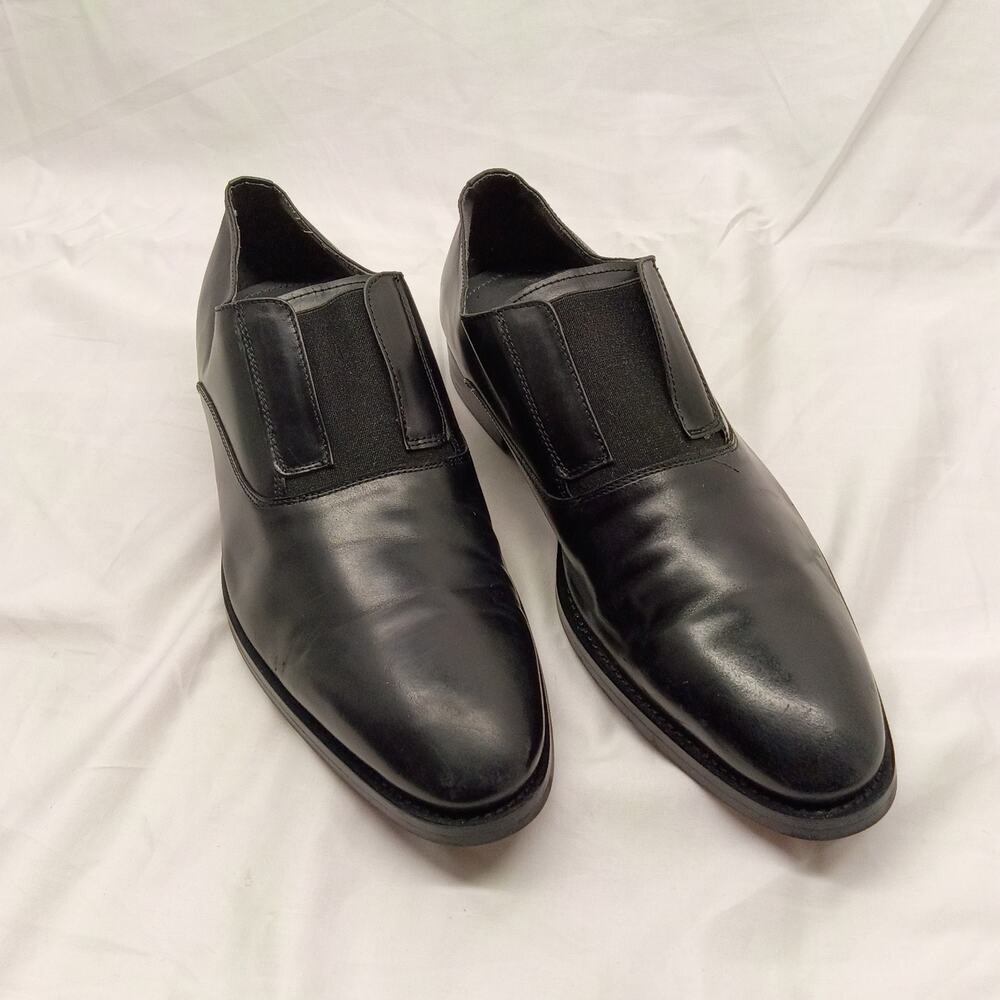 Aldo Men's Black Leather Dress Shoes Slip-On Loafers Size 10 US Gently Used Good